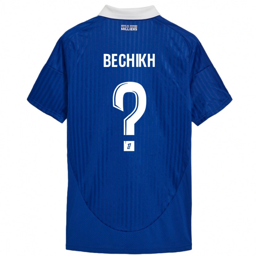 Danxen Niño Camiseta Mohamed Bechikh #0 Azul Blanco 1ª Equipación 2024/25 La Camisa