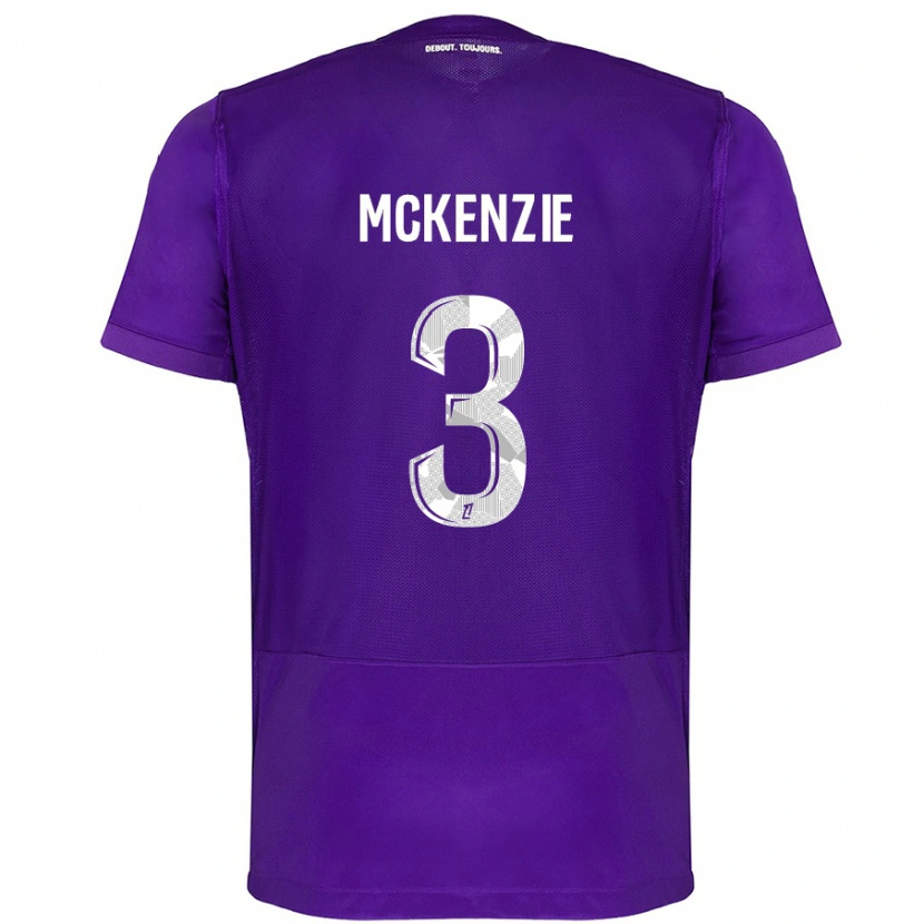 Danxen Niño Camiseta Mark Mckenzie #3 Morado Blanco 1ª Equipación 2024/25 La Camisa