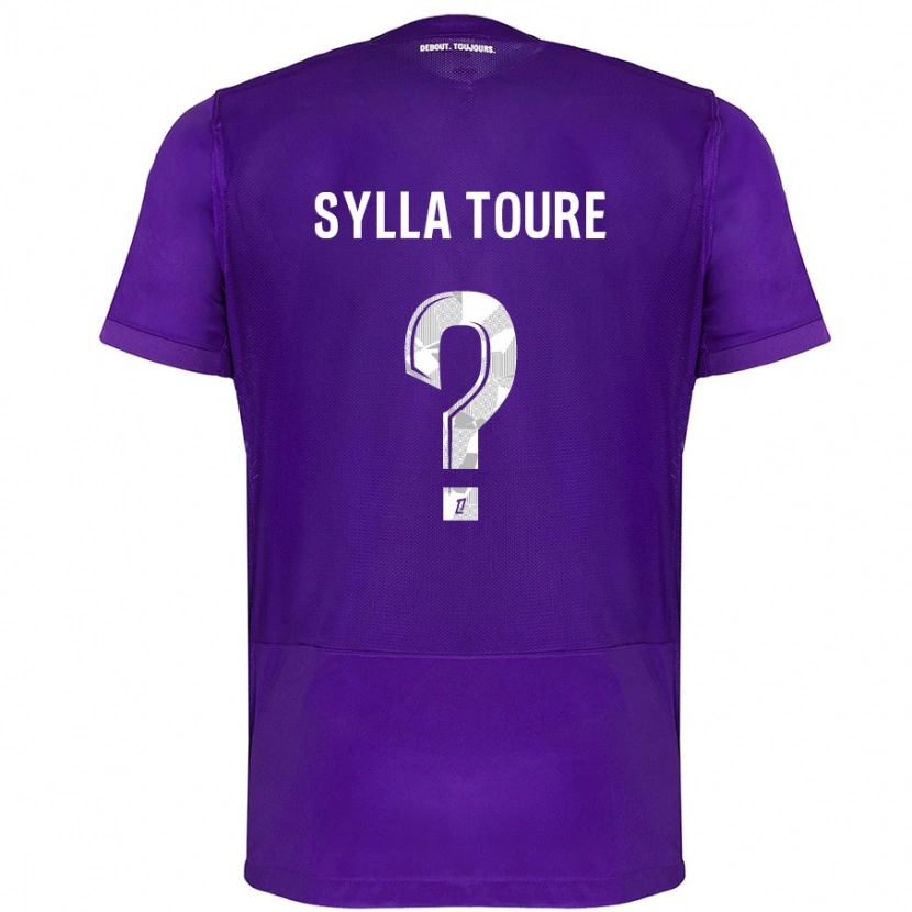 Danxen Niño Camiseta Ismael Sylla Touré #0 Morado Blanco 1ª Equipación 2024/25 La Camisa