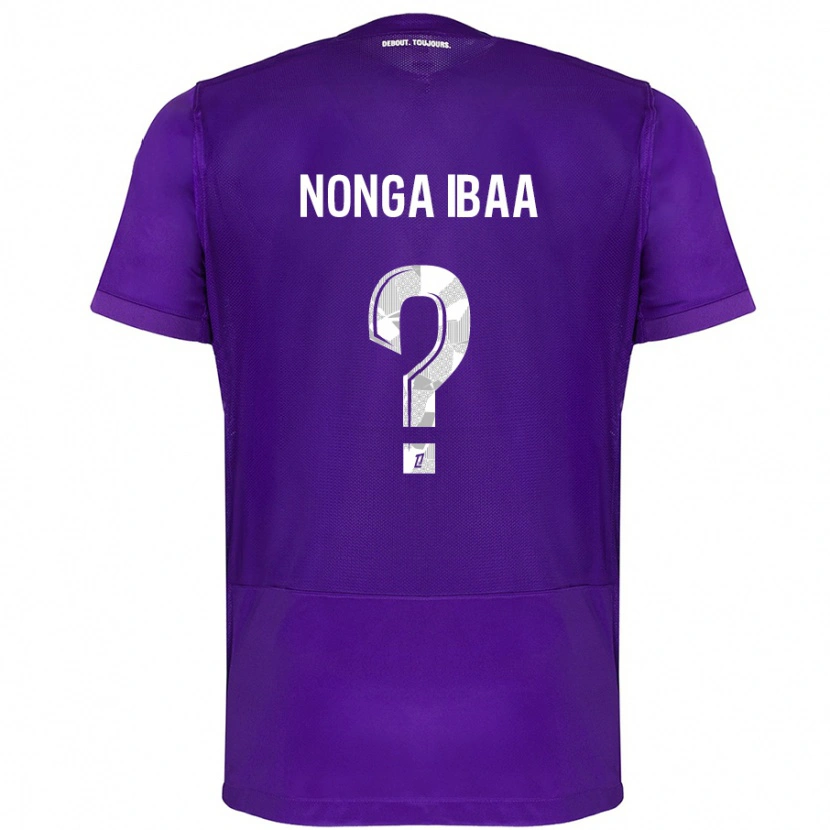 Danxen Niño Camiseta Alou Nonga Ibaa #0 Morado Blanco 1ª Equipación 2024/25 La Camisa