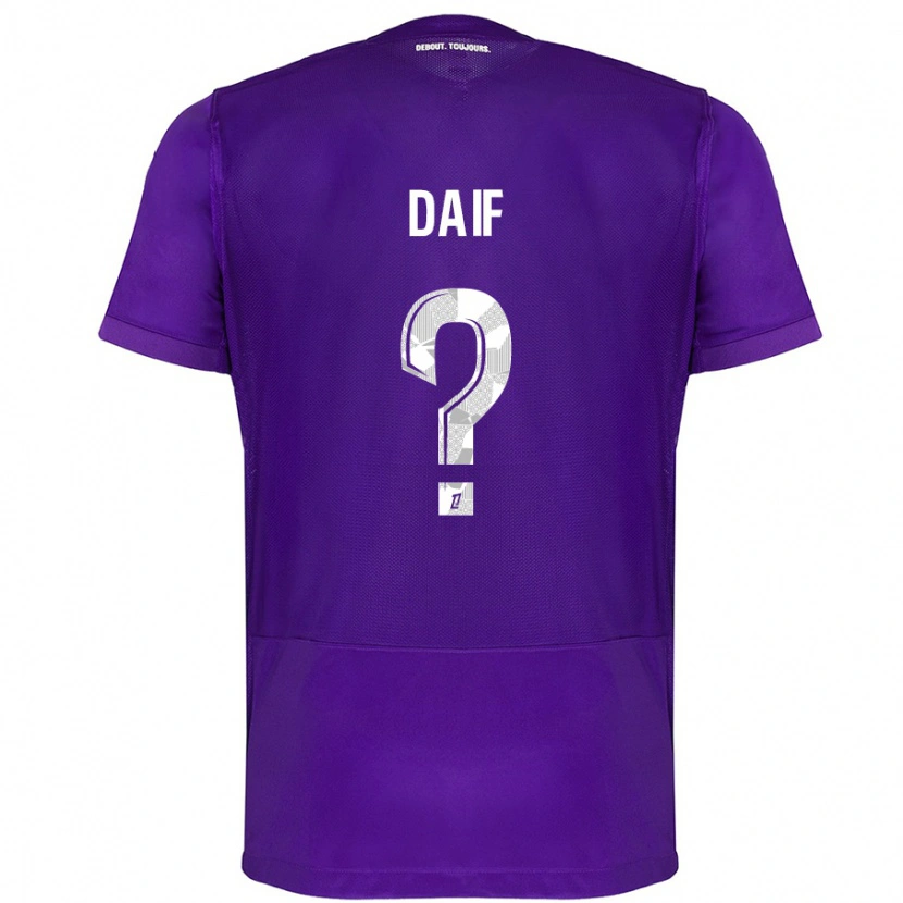 Danxen Niño Camiseta Mouhamed Daif #0 Morado Blanco 1ª Equipación 2024/25 La Camisa