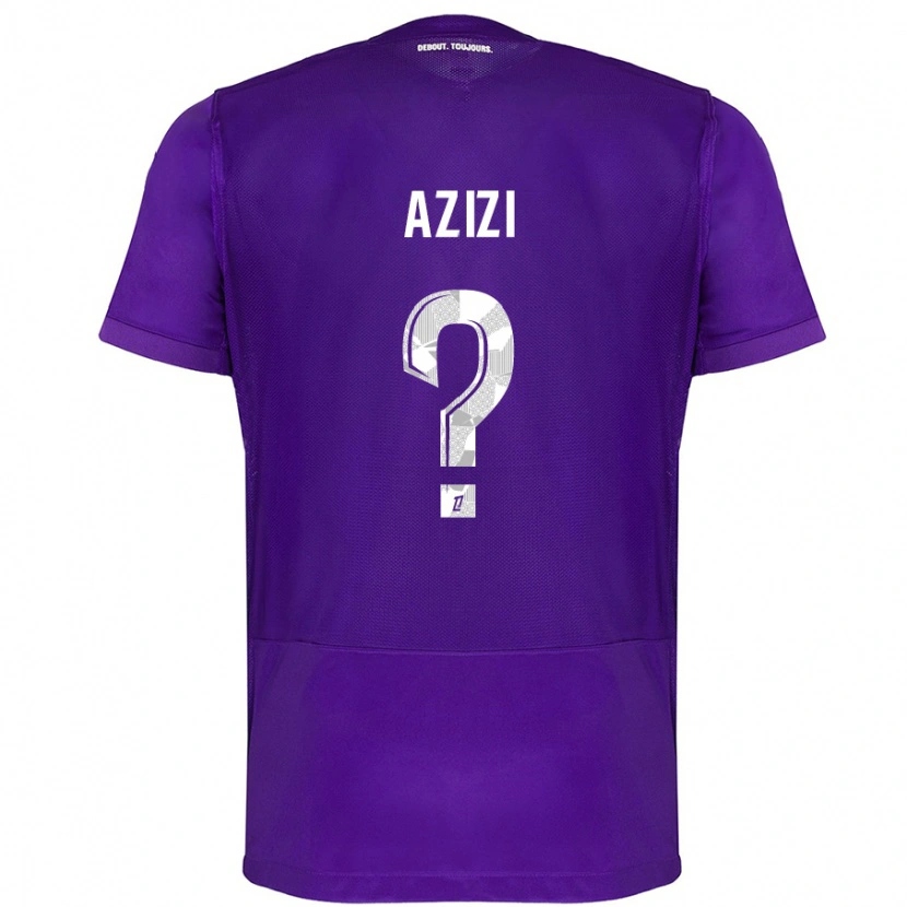 Danxen Niño Camiseta Ilyas Azizi #0 Morado Blanco 1ª Equipación 2024/25 La Camisa