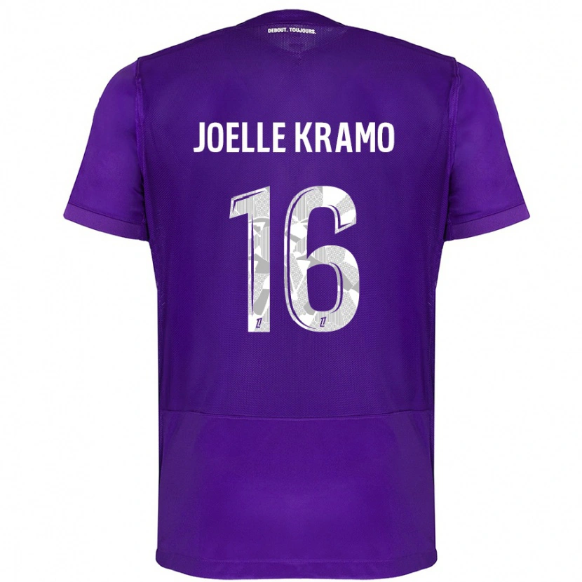 Danxen Niño Camiseta Marie Joelle Kramo #16 Morado Blanco 1ª Equipación 2024/25 La Camisa