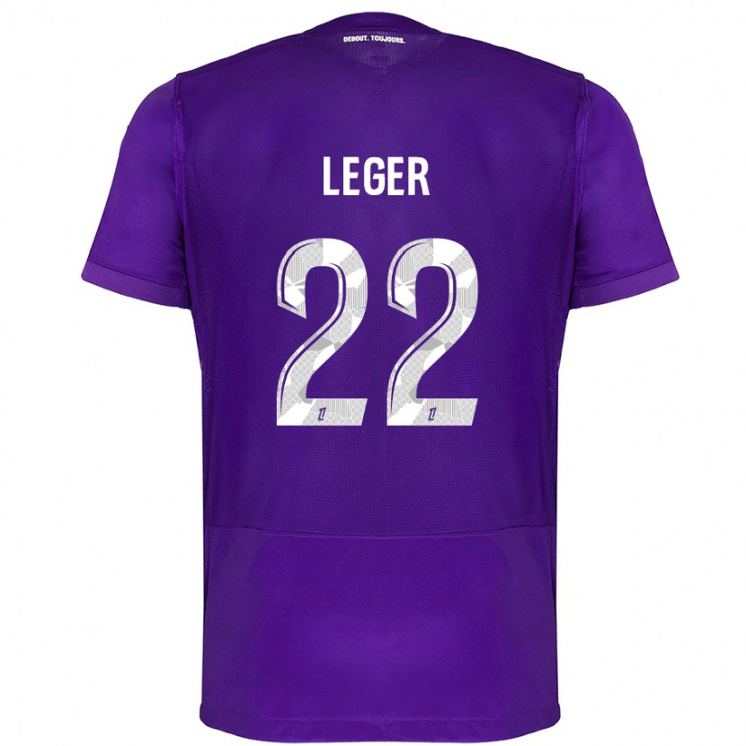 Danxen Niño Camiseta Christelle Léger #22 Morado Blanco 1ª Equipación 2024/25 La Camisa