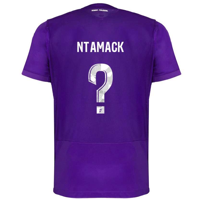 Danxen Niño Camiseta Alexis Ntamack #0 Morado Blanco 1ª Equipación 2024/25 La Camisa