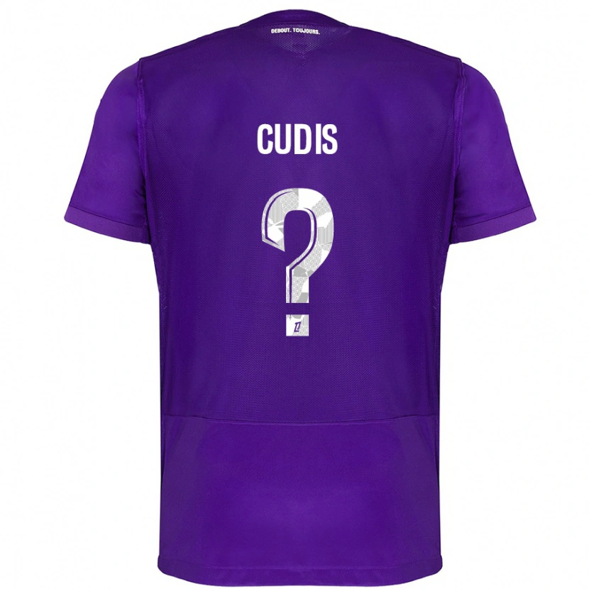 Danxen Niño Camiseta Sacha Cudis #0 Morado Blanco 1ª Equipación 2024/25 La Camisa