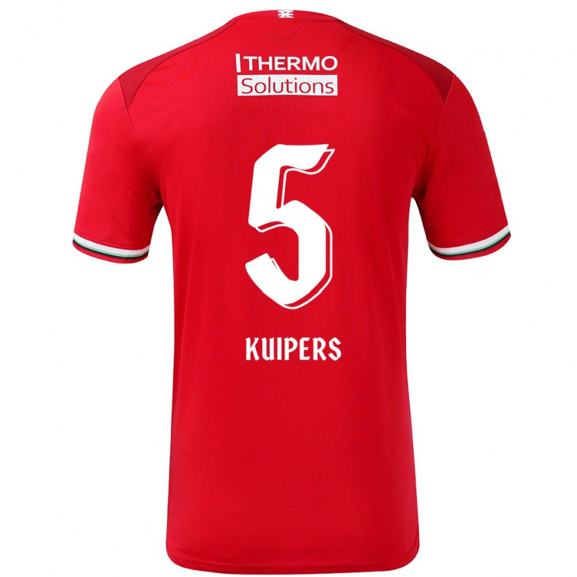 Danxen Niño Camiseta Bas Kuipers #5 Rojo Blanco 1ª Equipación 2024/25 La Camisa