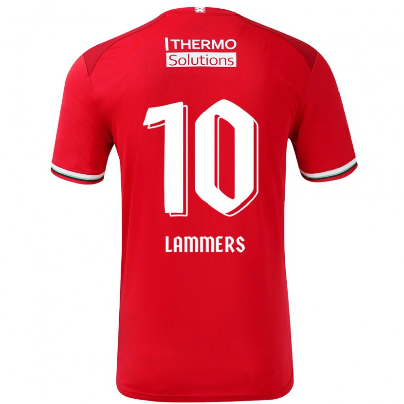 Danxen Niño Camiseta Sam Lammers #10 Rojo Blanco 1ª Equipación 2024/25 La Camisa