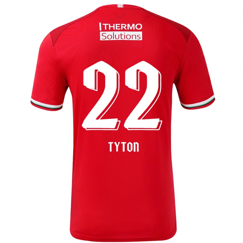 Danxen Niño Camiseta Przemyslaw Tyton #22 Rojo Blanco 1ª Equipación 2024/25 La Camisa