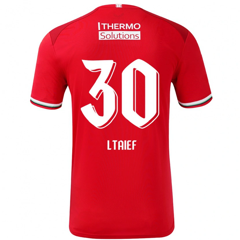 Danxen Niño Camiseta Sayfallah Ltaief #30 Rojo Blanco 1ª Equipación 2024/25 La Camisa