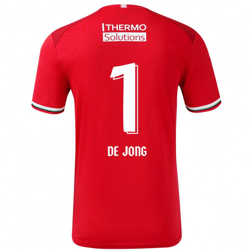 Danxen Niño Camiseta Daniëlle De Jong #1 Rojo Blanco 1ª Equipación 2024/25 La Camisa