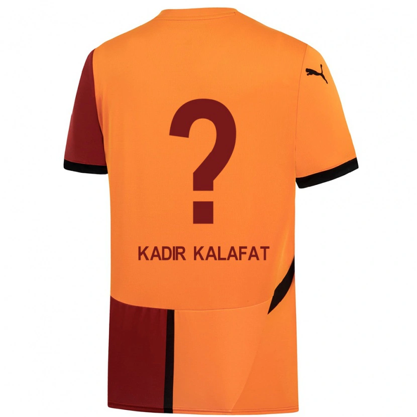 Danxen Niño Camiseta İsmail Kadir Kalafat #0 Amarillo Rojo 1ª Equipación 2024/25 La Camisa