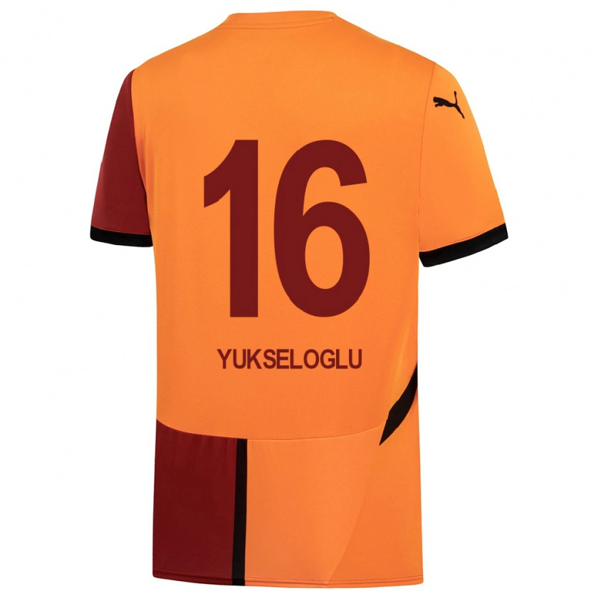 Danxen Niño Camiseta Ayaz Yükseloğlu #16 Amarillo Rojo 1ª Equipación 2024/25 La Camisa