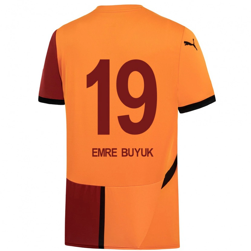 Danxen Niño Camiseta Enes Emre Büyük #19 Amarillo Rojo 1ª Equipación 2024/25 La Camisa