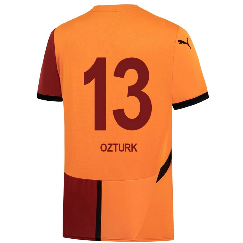 Danxen Niño Camiseta Fatma Sare Öztürk #13 Amarillo Rojo 1ª Equipación 2024/25 La Camisa