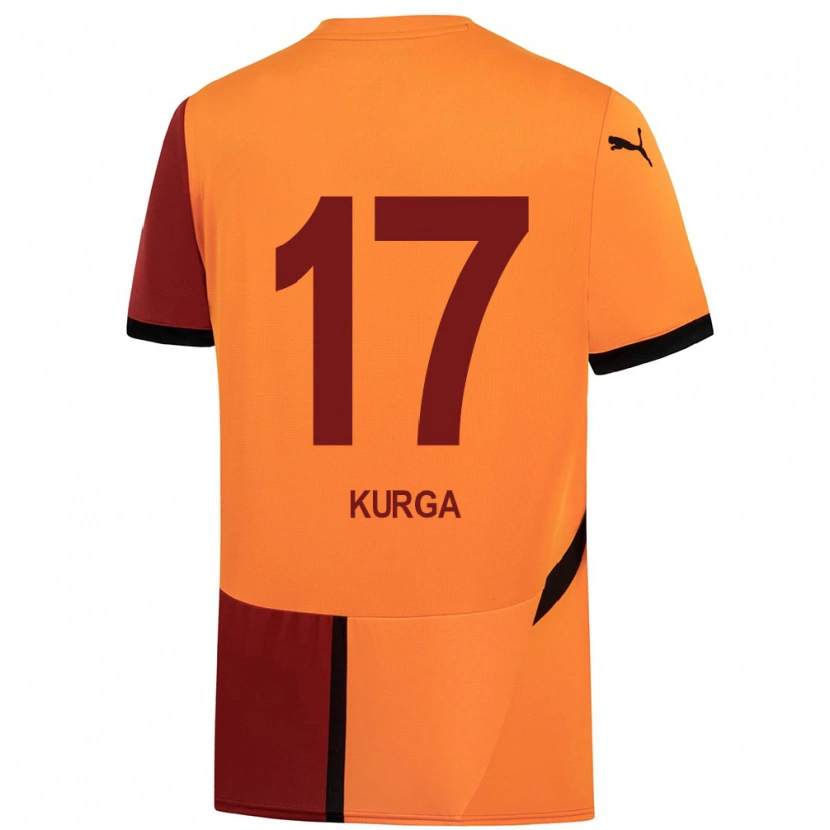 Danxen Niño Camiseta Handan Kurğa #17 Amarillo Rojo 1ª Equipación 2024/25 La Camisa