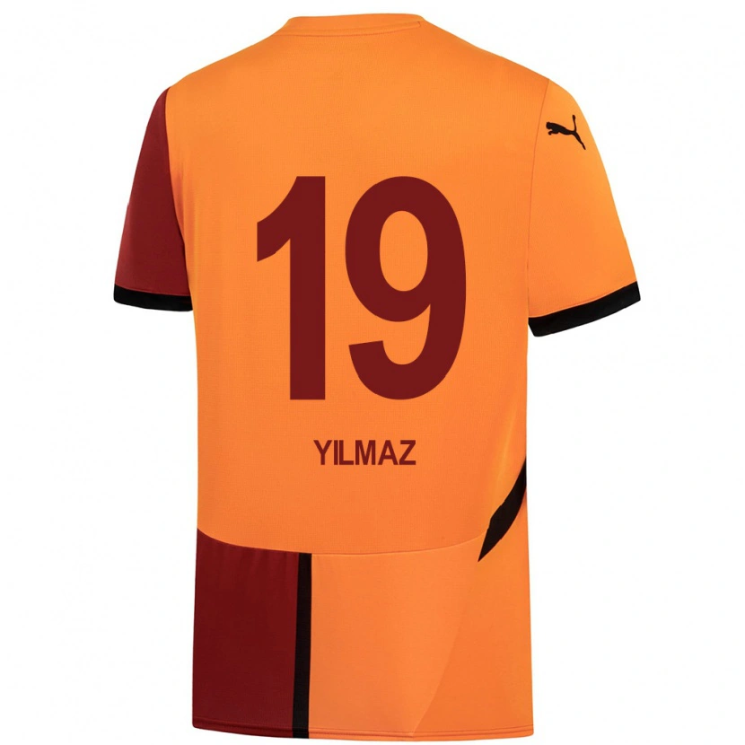 Danxen Niño Camiseta Zehra Yılmaz #19 Amarillo Rojo 1ª Equipación 2024/25 La Camisa