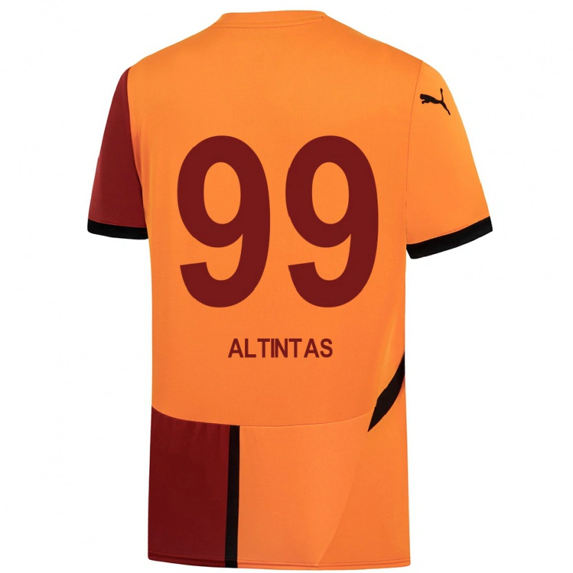 Danxen Niño Camiseta Benan Altıntaş #99 Amarillo Rojo 1ª Equipación 2024/25 La Camisa