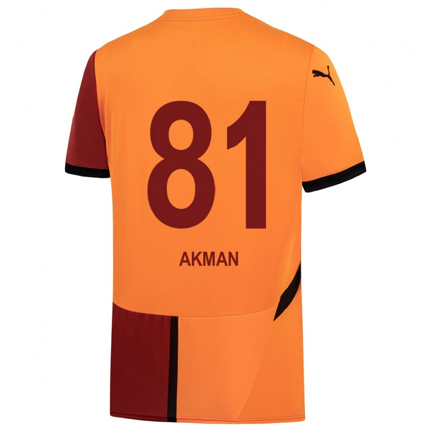 Danxen Niño Camiseta Hamza Akman #81 Amarillo Rojo 1ª Equipación 2024/25 La Camisa