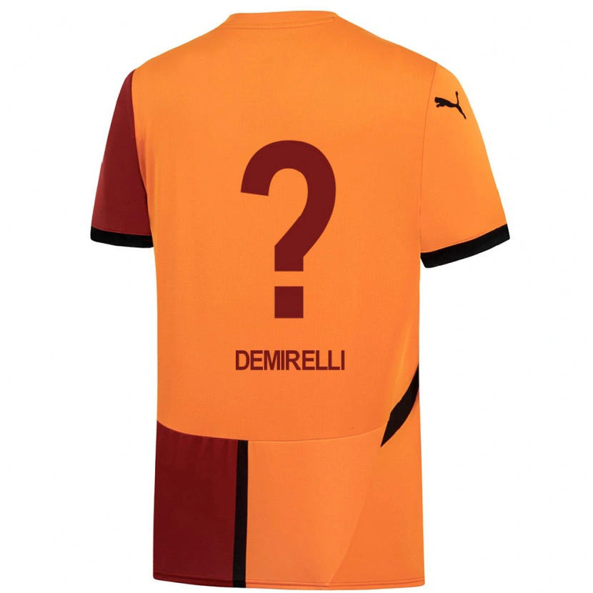 Danxen Niño Camiseta Ahmet Demirelli #0 Amarillo Rojo 1ª Equipación 2024/25 La Camisa