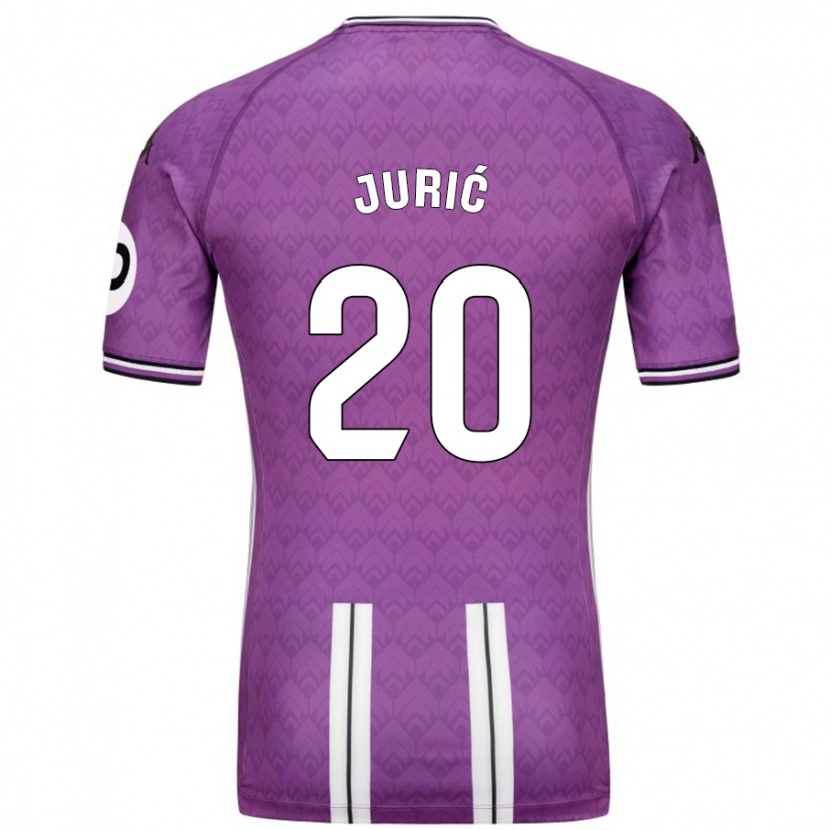 Danxen Niño Camiseta Stanko Juric #20 Púrpura Blanco 1ª Equipación 2024/25 La Camisa