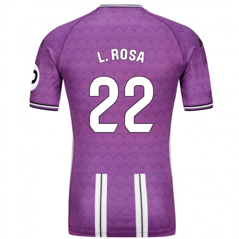 Danxen Niño Camiseta Lucas Rosa #22 Púrpura Blanco 1ª Equipación 2024/25 La Camisa