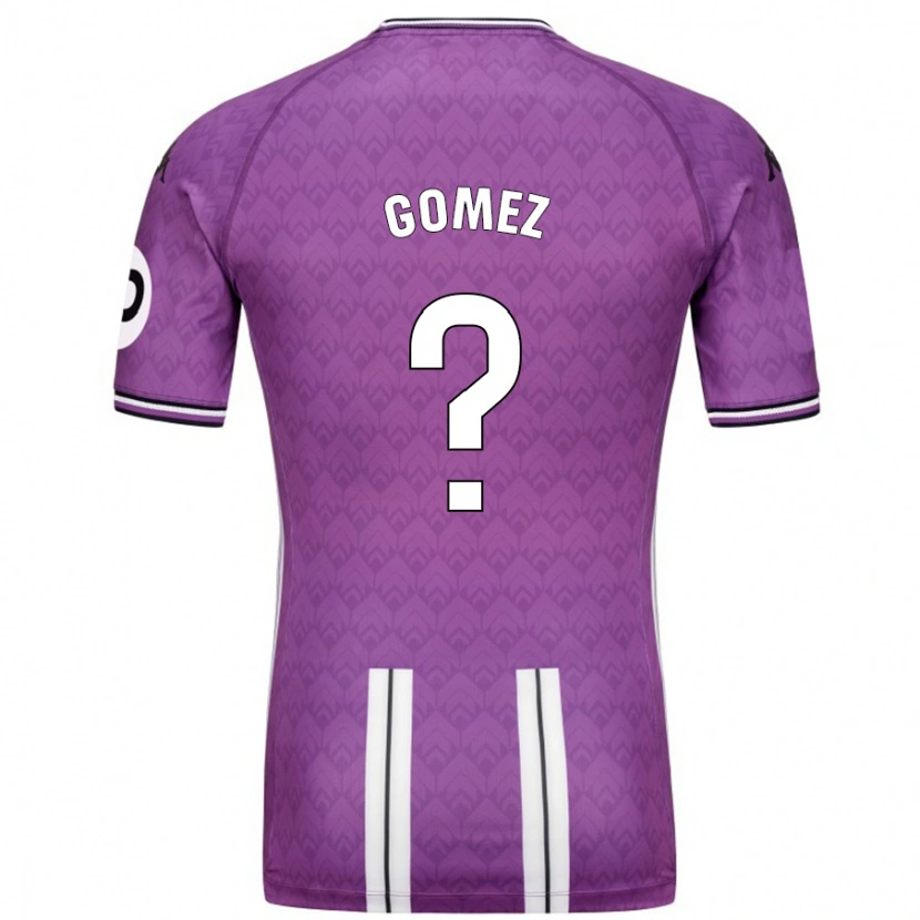 Danxen Niño Camiseta Adrián Gómez #0 Púrpura Blanco 1ª Equipación 2024/25 La Camisa