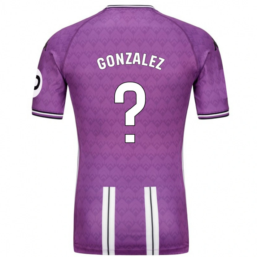 Danxen Niño Camiseta Santi González #0 Púrpura Blanco 1ª Equipación 2024/25 La Camisa