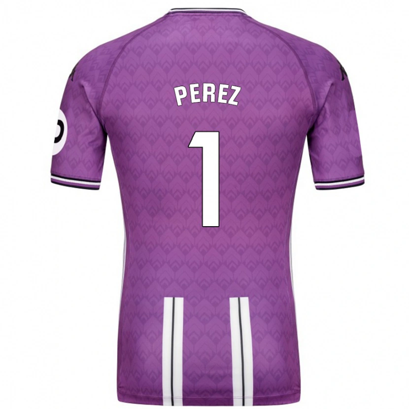 Danxen Niño Camiseta Fer Pérez #1 Púrpura Blanco 1ª Equipación 2024/25 La Camisa