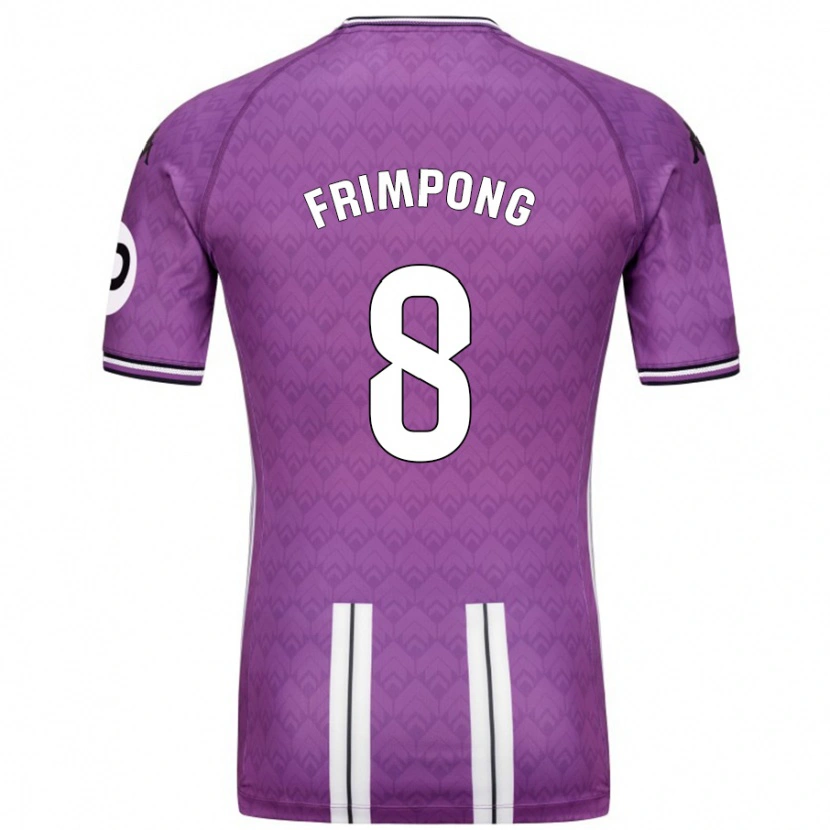 Danxen Niño Camiseta Eugene Frimpong #8 Púrpura Blanco 1ª Equipación 2024/25 La Camisa