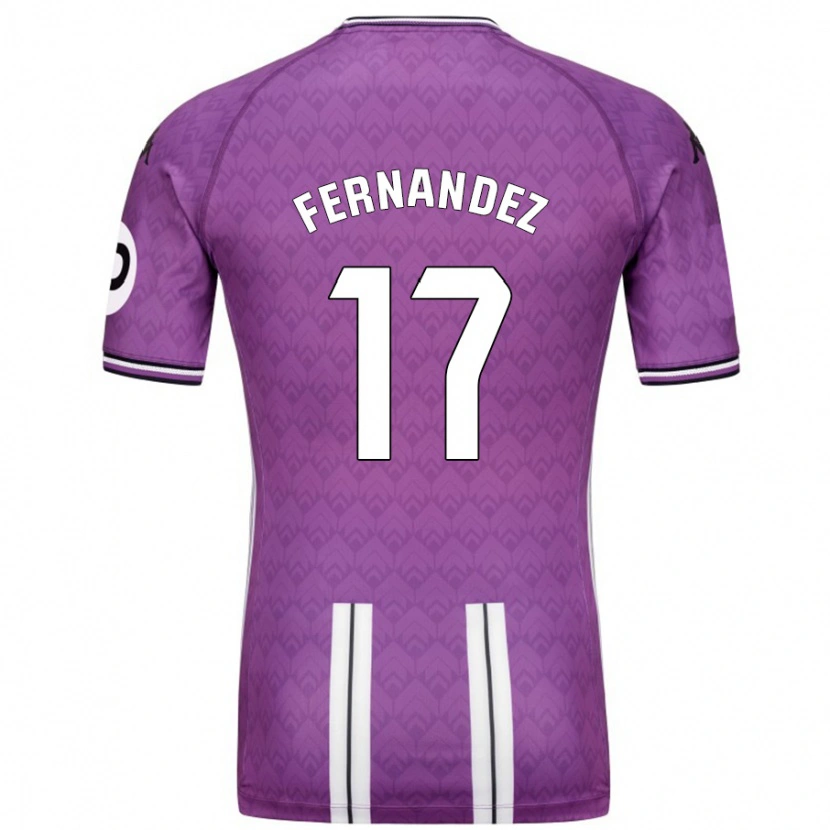 Danxen Niño Camiseta Dani Fernández #17 Púrpura Blanco 1ª Equipación 2024/25 La Camisa