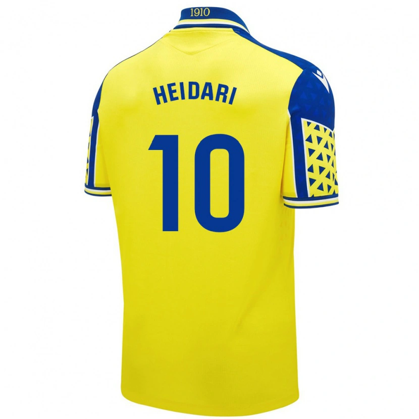 Danxen Niño Camiseta Arman Heidari #10 Amarillo Azul 1ª Equipación 2024/25 La Camisa