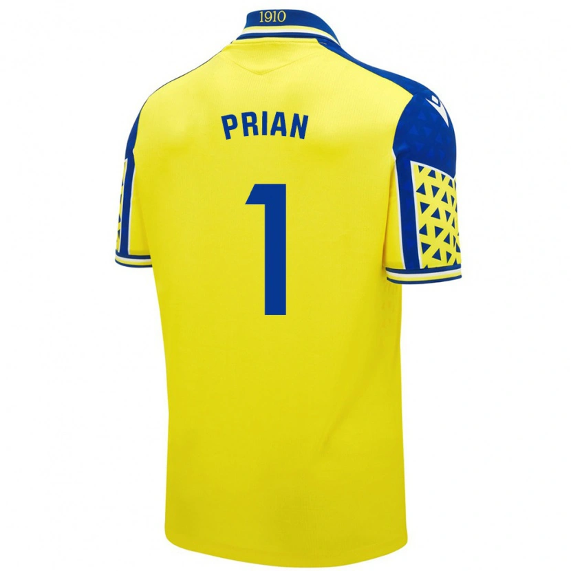 Danxen Niño Camiseta Ana María Prián Pereira #1 Amarillo Azul 1ª Equipación 2024/25 La Camisa