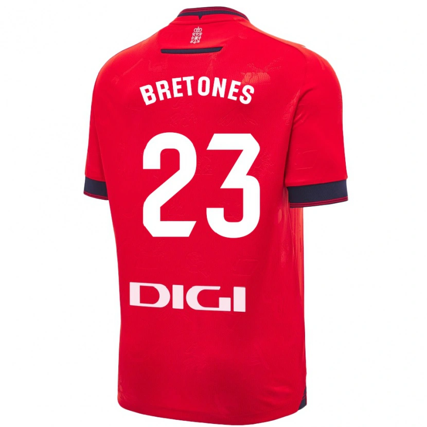 Danxen Niño Camiseta Abel Bretones #23 Rojo Blanco 1ª Equipación 2024/25 La Camisa