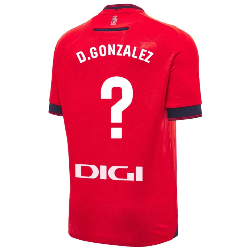 Danxen Niño Camiseta Dani González #0 Rojo Blanco 1ª Equipación 2024/25 La Camisa