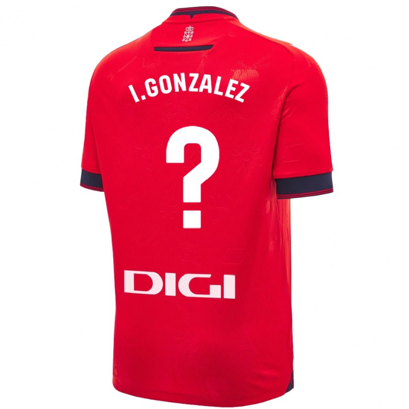 Danxen Niño Camiseta Iker González #0 Rojo Blanco 1ª Equipación 2024/25 La Camisa