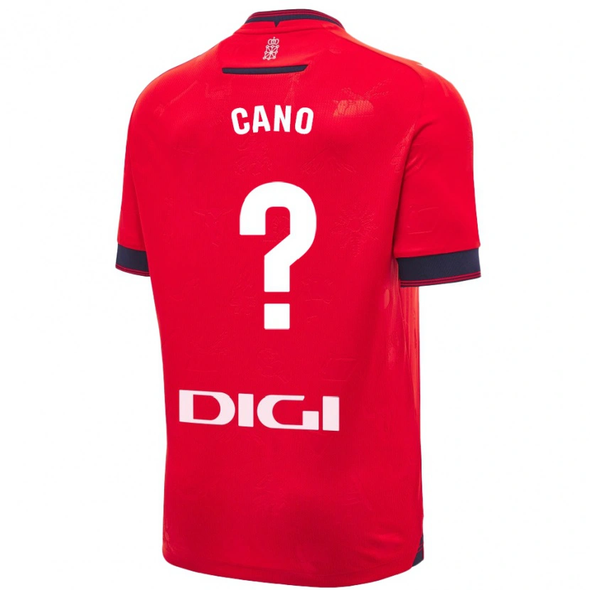 Danxen Niño Camiseta Javi Caño #0 Rojo Blanco 1ª Equipación 2024/25 La Camisa