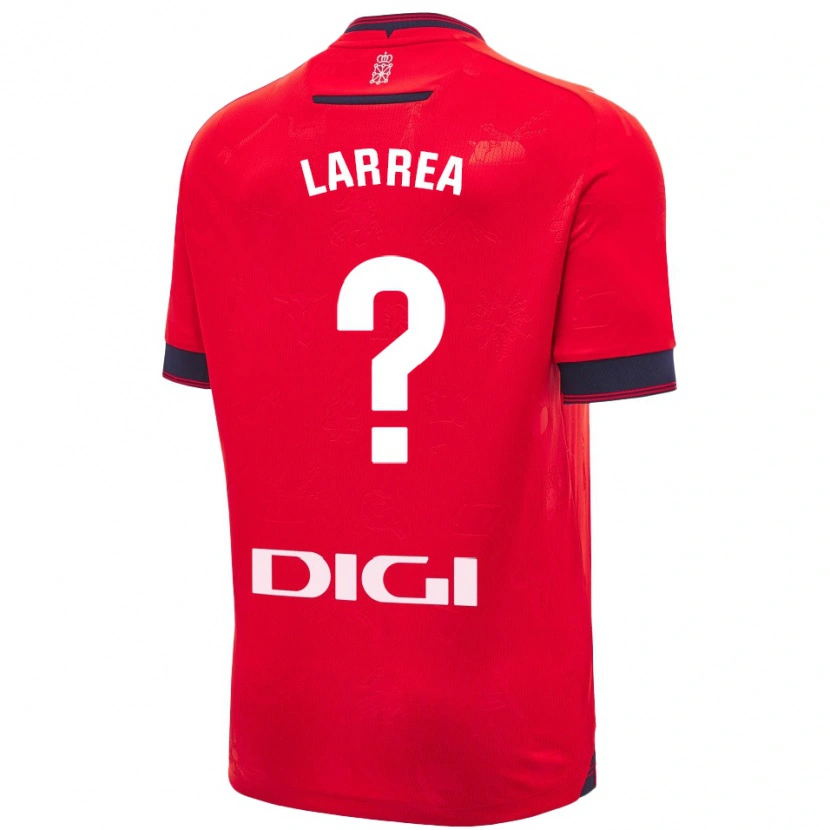 Danxen Niño Camiseta Unai Larrea #0 Rojo Blanco 1ª Equipación 2024/25 La Camisa