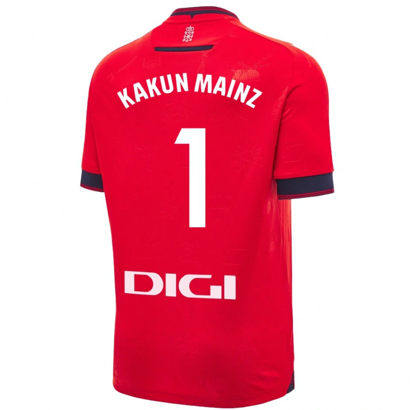 Danxen Niño Camiseta Kakun Mainz #1 Rojo Blanco 1ª Equipación 2024/25 La Camisa