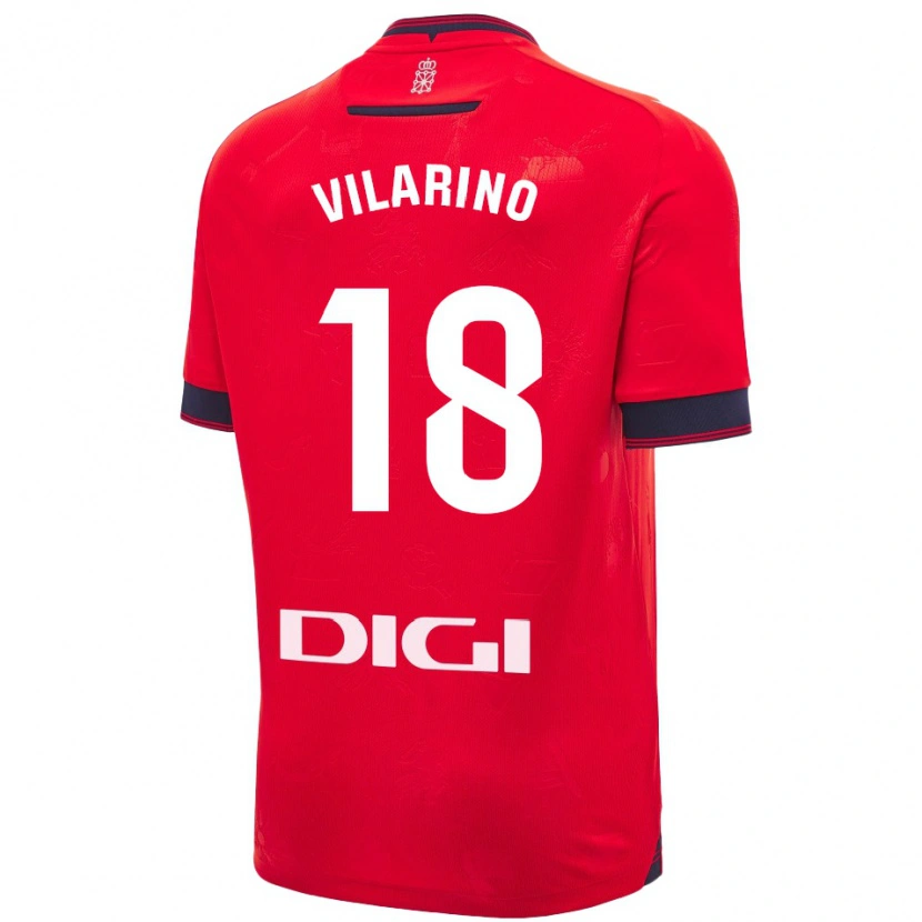 Danxen Niño Camiseta Maitane Vilariño #18 Rojo Blanco 1ª Equipación 2024/25 La Camisa