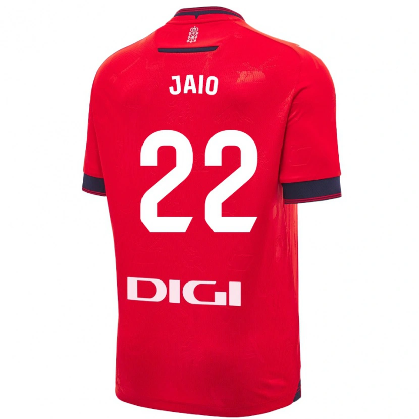 Danxen Niño Camiseta Jaione Larraiotz Senosiain #22 Rojo Blanco 1ª Equipación 2024/25 La Camisa