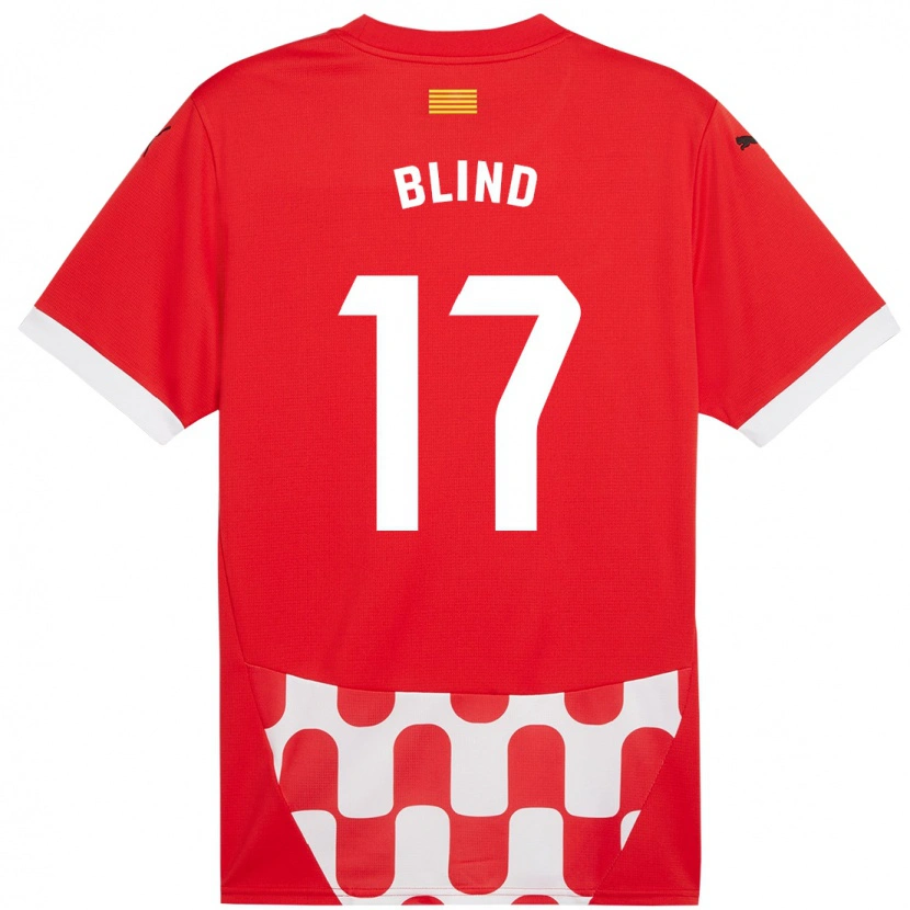 Danxen Niño Camiseta Daley Blind #17 Rojo Blanco 1ª Equipación 2024/25 La Camisa