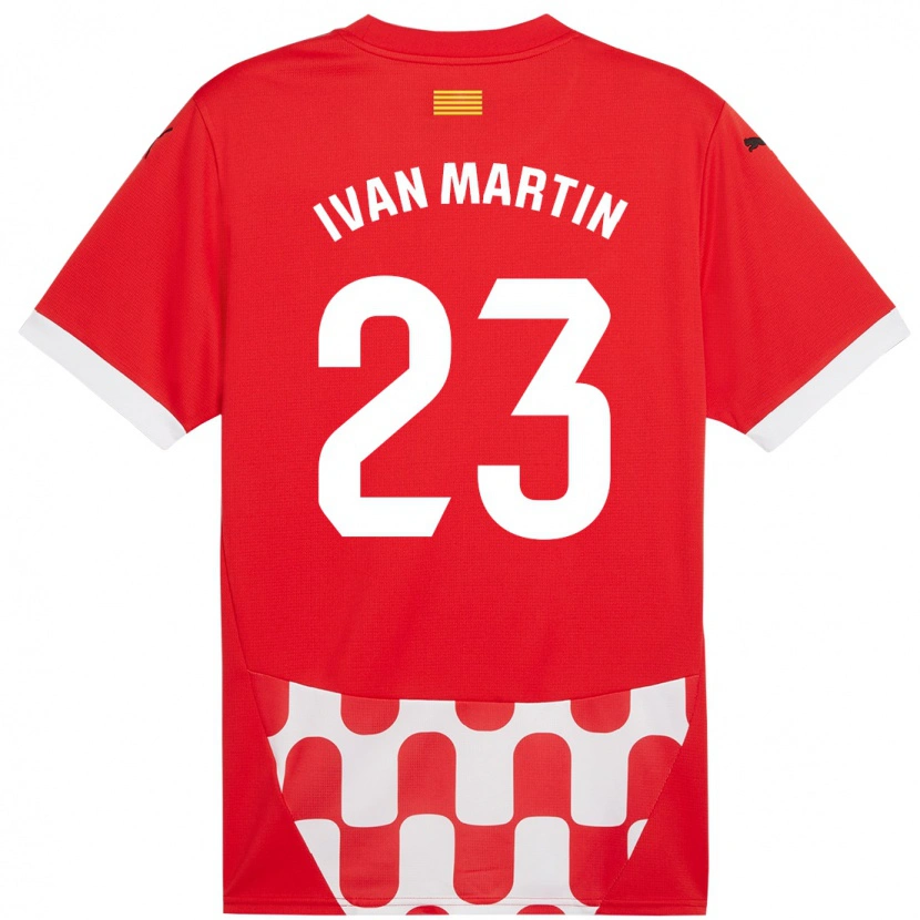 Danxen Niño Camiseta Iván Martín #23 Rojo Blanco 1ª Equipación 2024/25 La Camisa