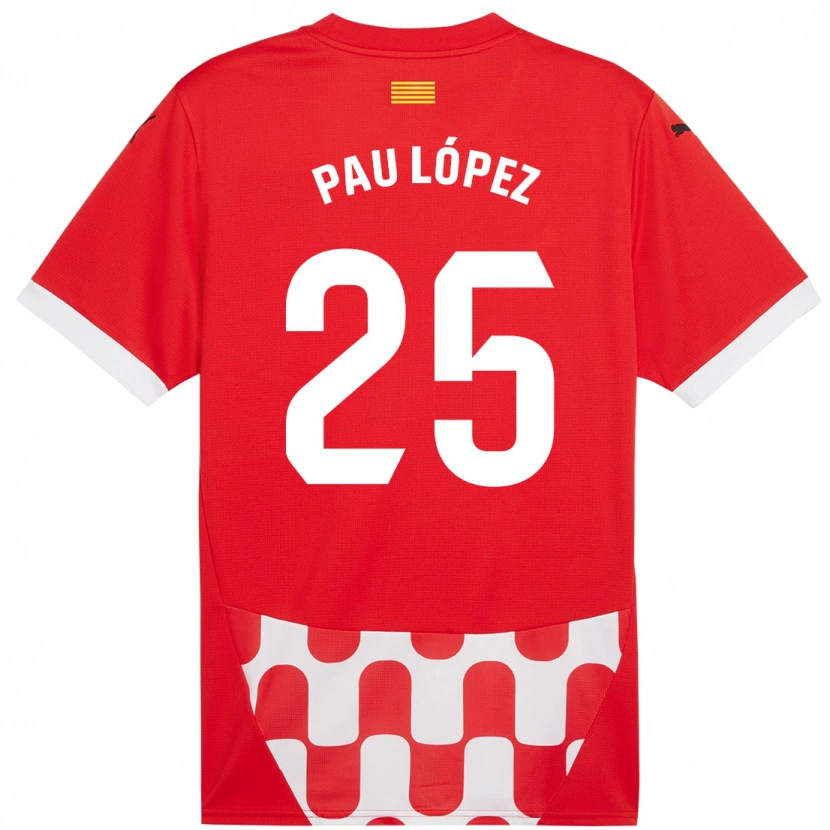 Danxen Niño Camiseta Pau López #25 Rojo Blanco 1ª Equipación 2024/25 La Camisa