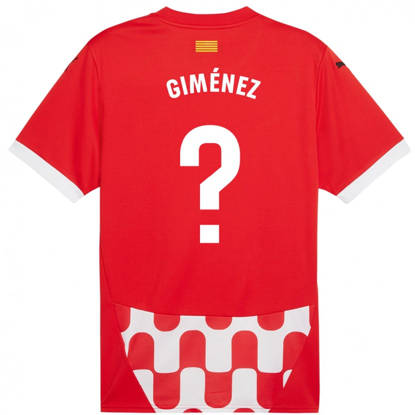 Danxen Niño Camiseta Félix Giménez #0 Rojo Blanco 1ª Equipación 2024/25 La Camisa