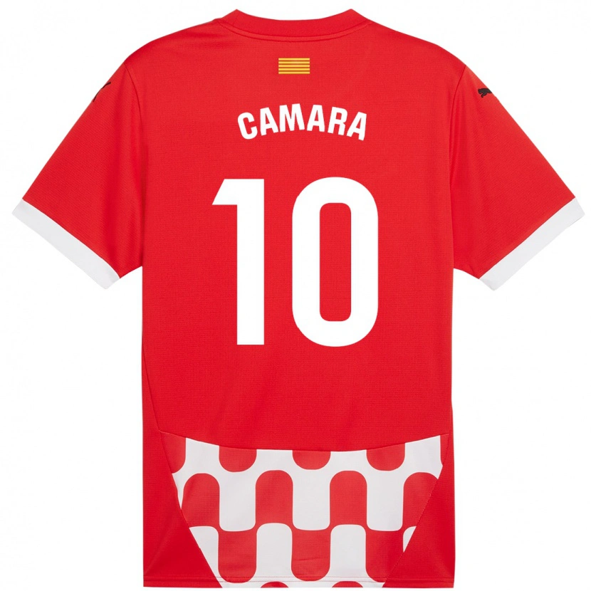 Danxen Niño Camiseta Dawda Camara #10 Rojo Blanco 1ª Equipación 2024/25 La Camisa