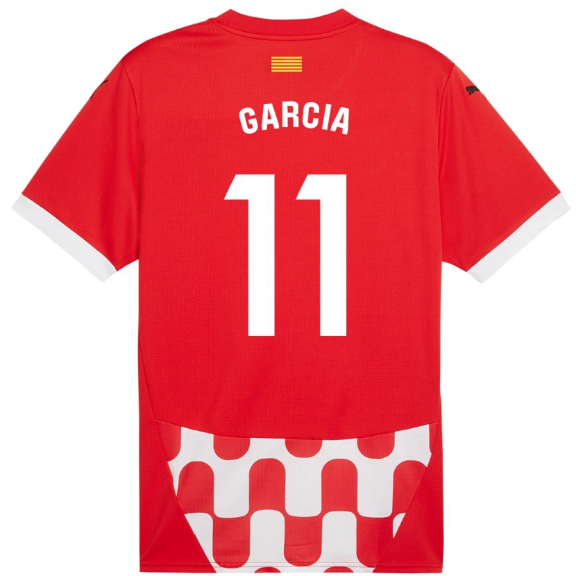 Danxen Niño Camiseta Jastin García #11 Rojo Blanco 1ª Equipación 2024/25 La Camisa