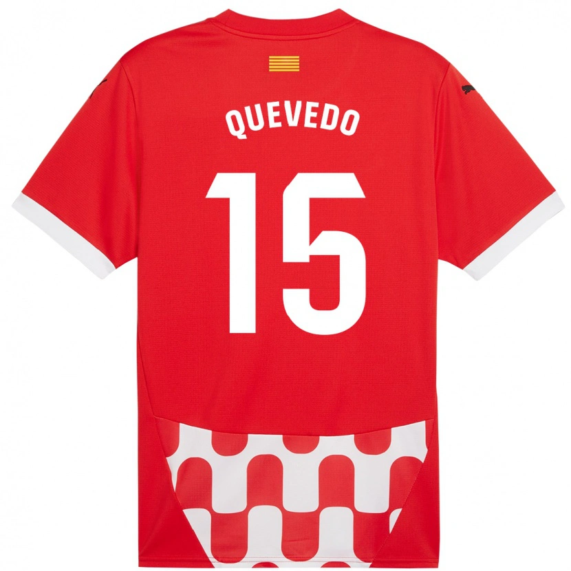 Danxen Niño Camiseta Erik Quevedo #15 Rojo Blanco 1ª Equipación 2024/25 La Camisa