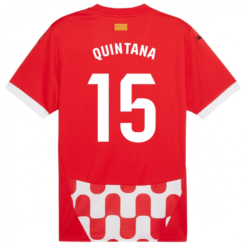 Danxen Niño Camiseta Amru Quintana #15 Rojo Blanco 1ª Equipación 2024/25 La Camisa