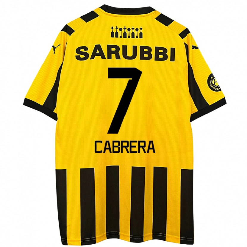 Danxen Niño Camiseta Javier Cabrera #7 Amarillo Negro 1ª Equipación 2024/25 La Camisa